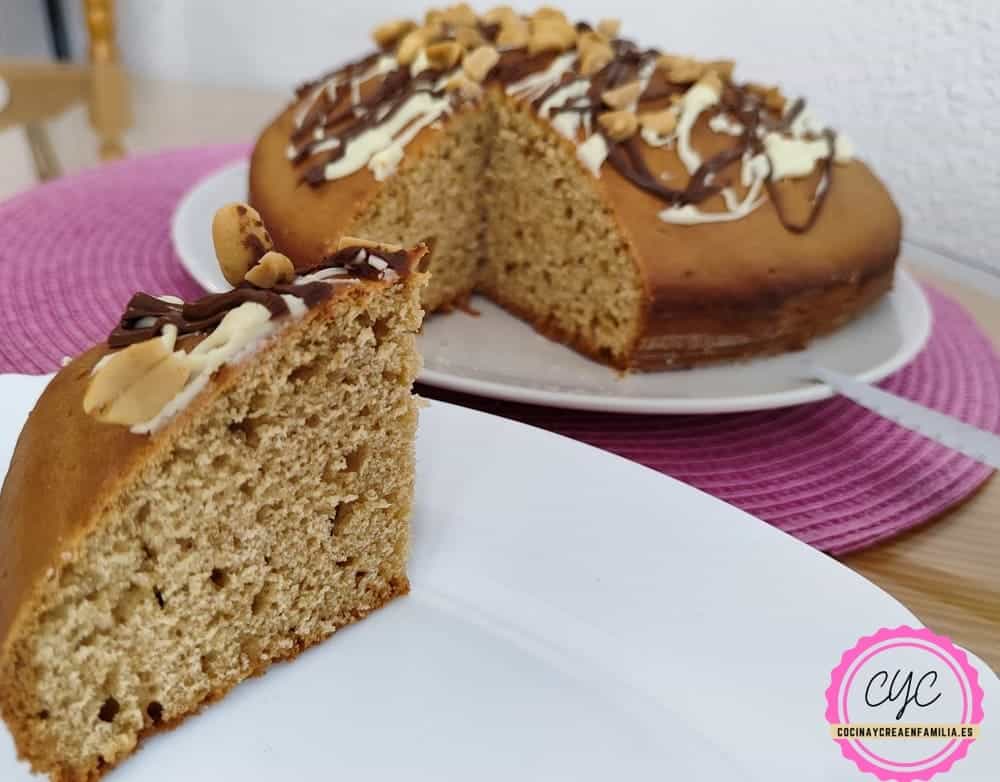 bizcocho de crema de cacahuete