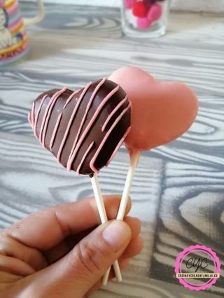 Cake pops de corazón