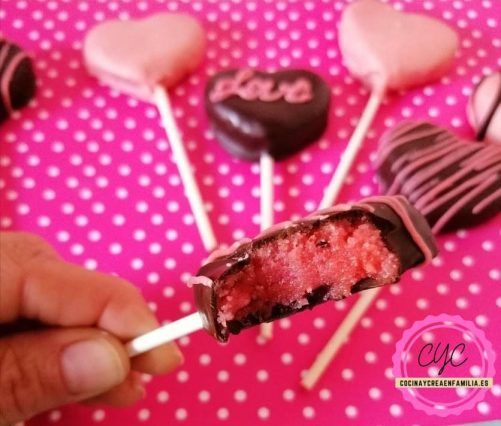 Cake pop de corazón