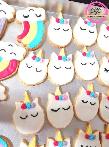 decorar galletas de unicornio