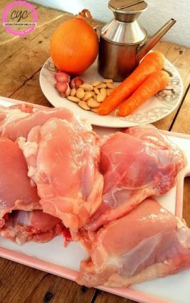 ingredientes del pollo en salsa de almendras de la abuela