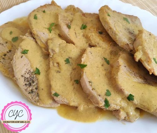 filetes de lomo de cerdo en salsa