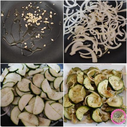 pasos de la receta de calabacines salteados