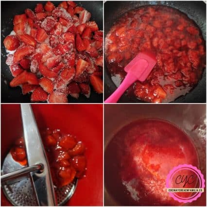 fresas y azúcar