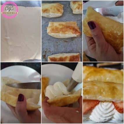 Paso a paso para hacer el hojaldre con nata