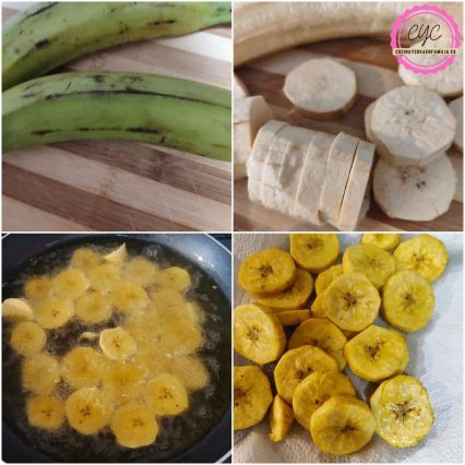 Pasos para hacer el platano macho frito