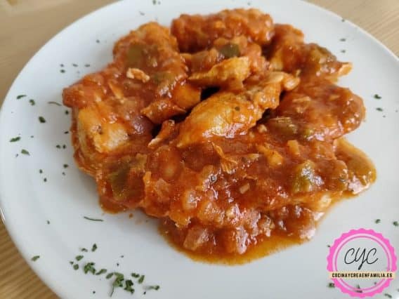 receta pollo con tomate estilo andaluz