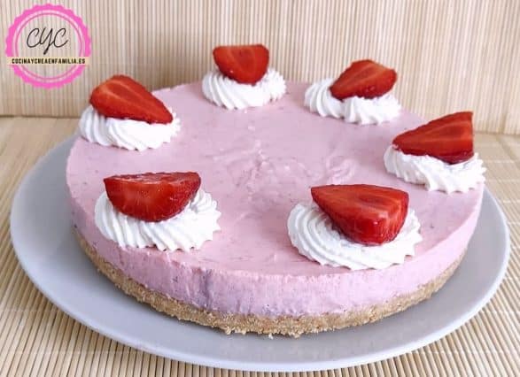 tarta de fresa sin horno