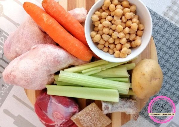 Ingredientes para el puchero andaluz