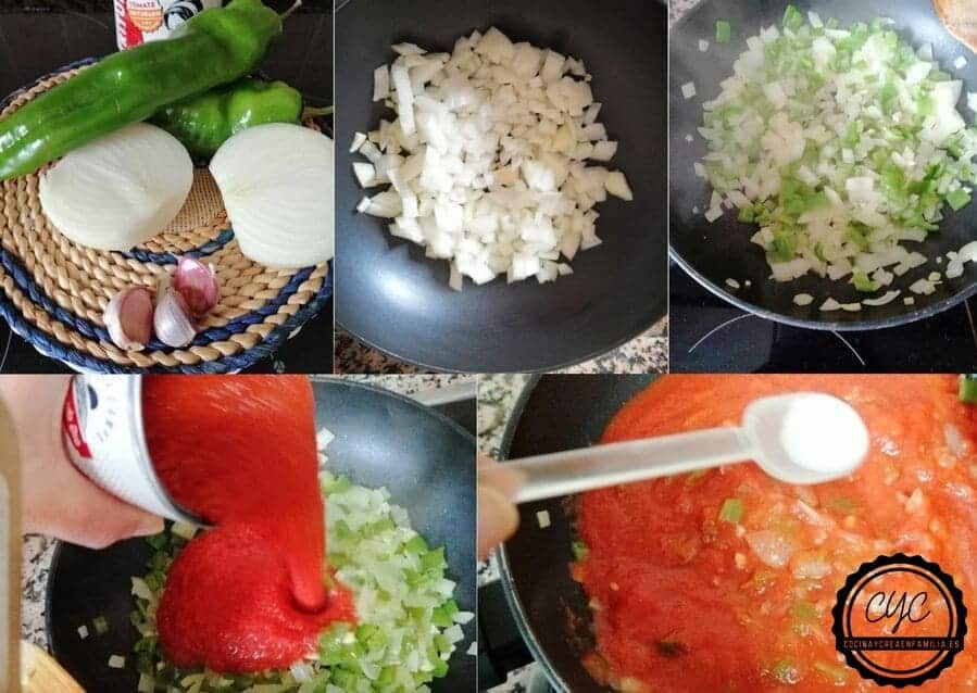 paso a paso Bacalao con tomate receta andaluza