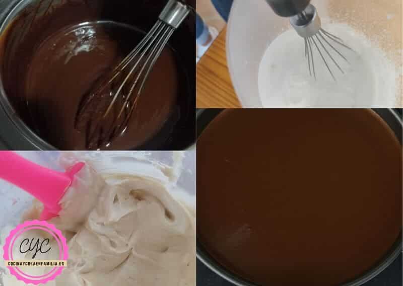 paso a paso de la mouse de la tarta de nutella