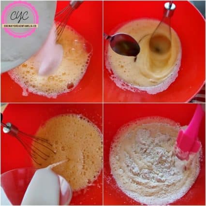 paso a paso de la receta de mini magdalenas