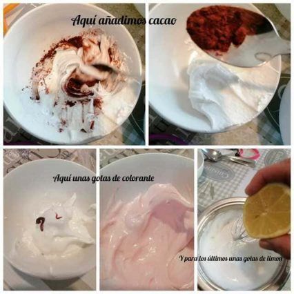 suspiros de merengue de sabores